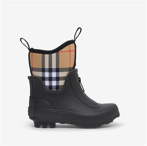 burberry rain boot check print|vintage check neoprene rain boots.